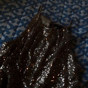 Forever 21 sparkle gold dress